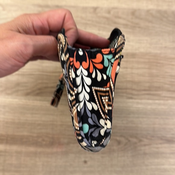 VERA BRADLEY Sierra Wristlet Wallet Coral/Navy Print VGC! - Picture 4 of 7